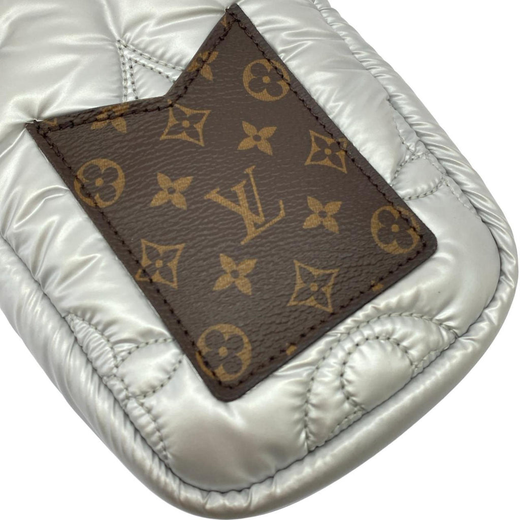 Louis Vuitton Monogram Metallic Silver Nylon Pouch Shoulder Bag