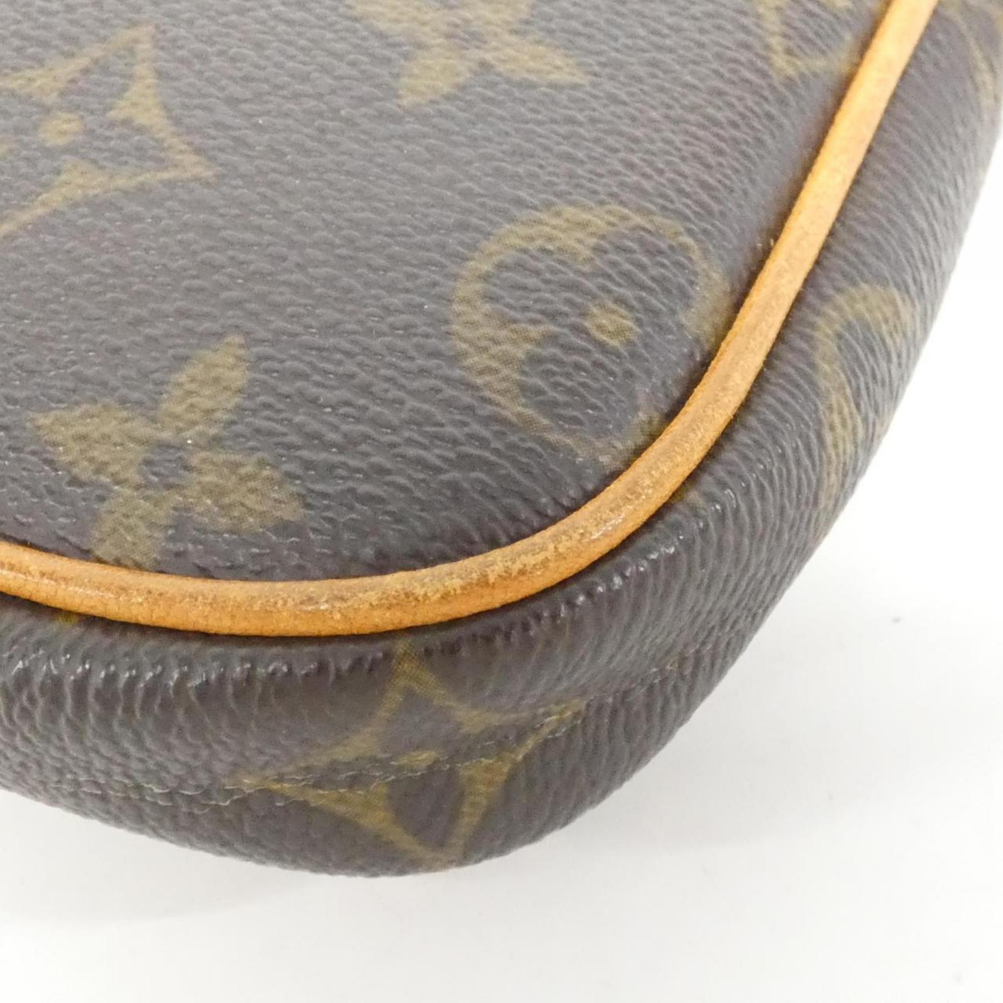 Louis Vuitton Marron Coated Canvas Pochette Shoulder Bag