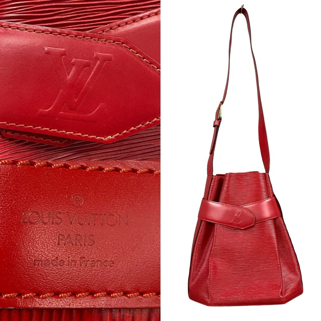Louis Vuitton Red Color Epi Leather Shoulder Bag