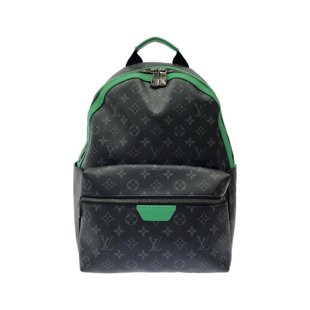 Louis Vuitton Black Green Coated Canvas Backpack