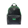 Louis Vuitton Black Green Coated Canvas Backpack