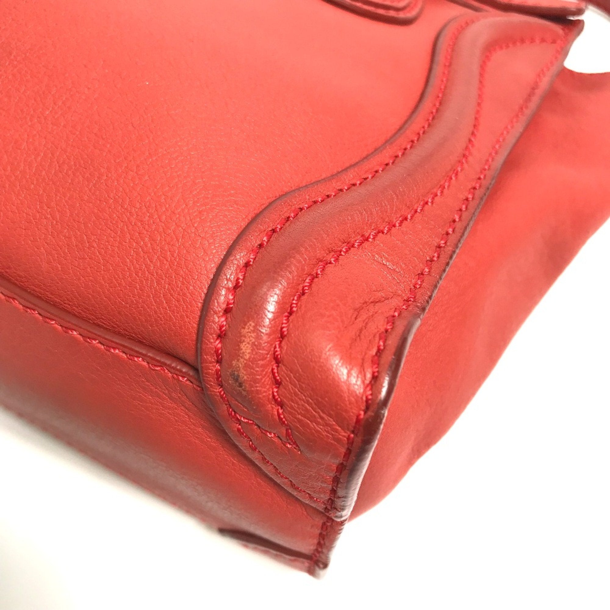 Celine Red Leather Handbag