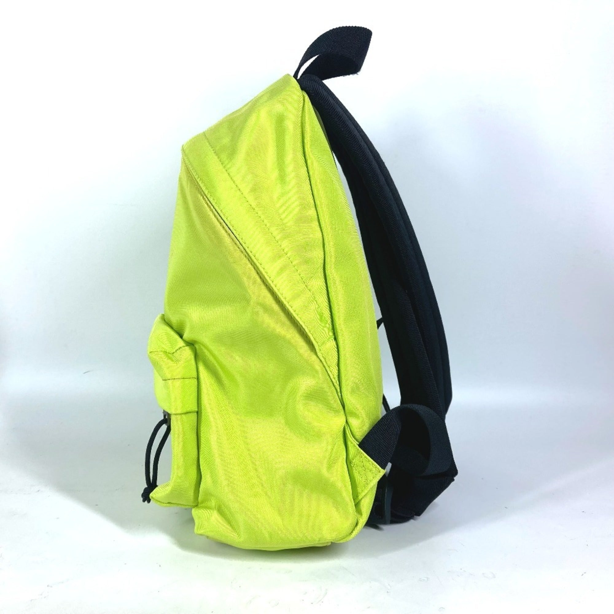 Balenciaga Black Yellow Nylon Canvas Backpack