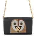 Louis Vuitton Black Noir Spangles Epi Leather Chain/Shoulder Wallet