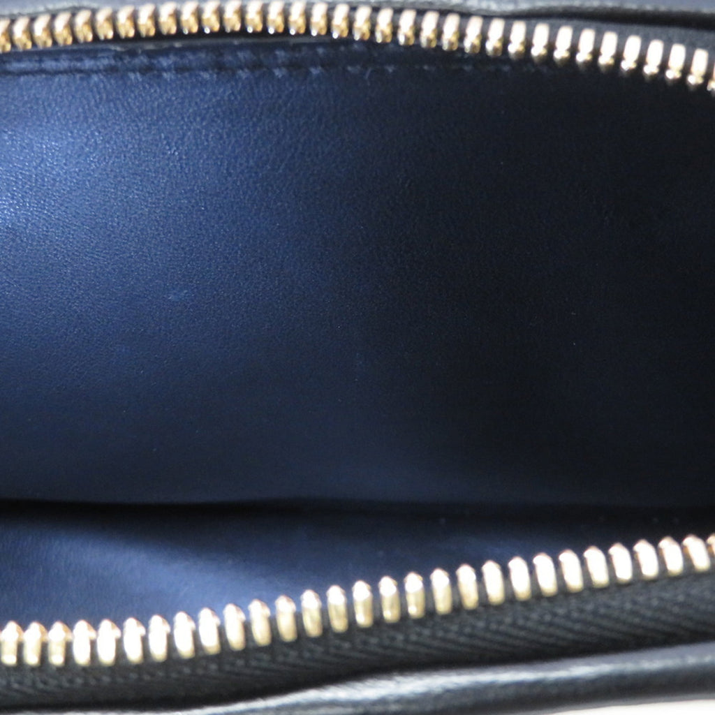 Louis Vuitton Black Noir White Leather Handbag Shoulder Bag