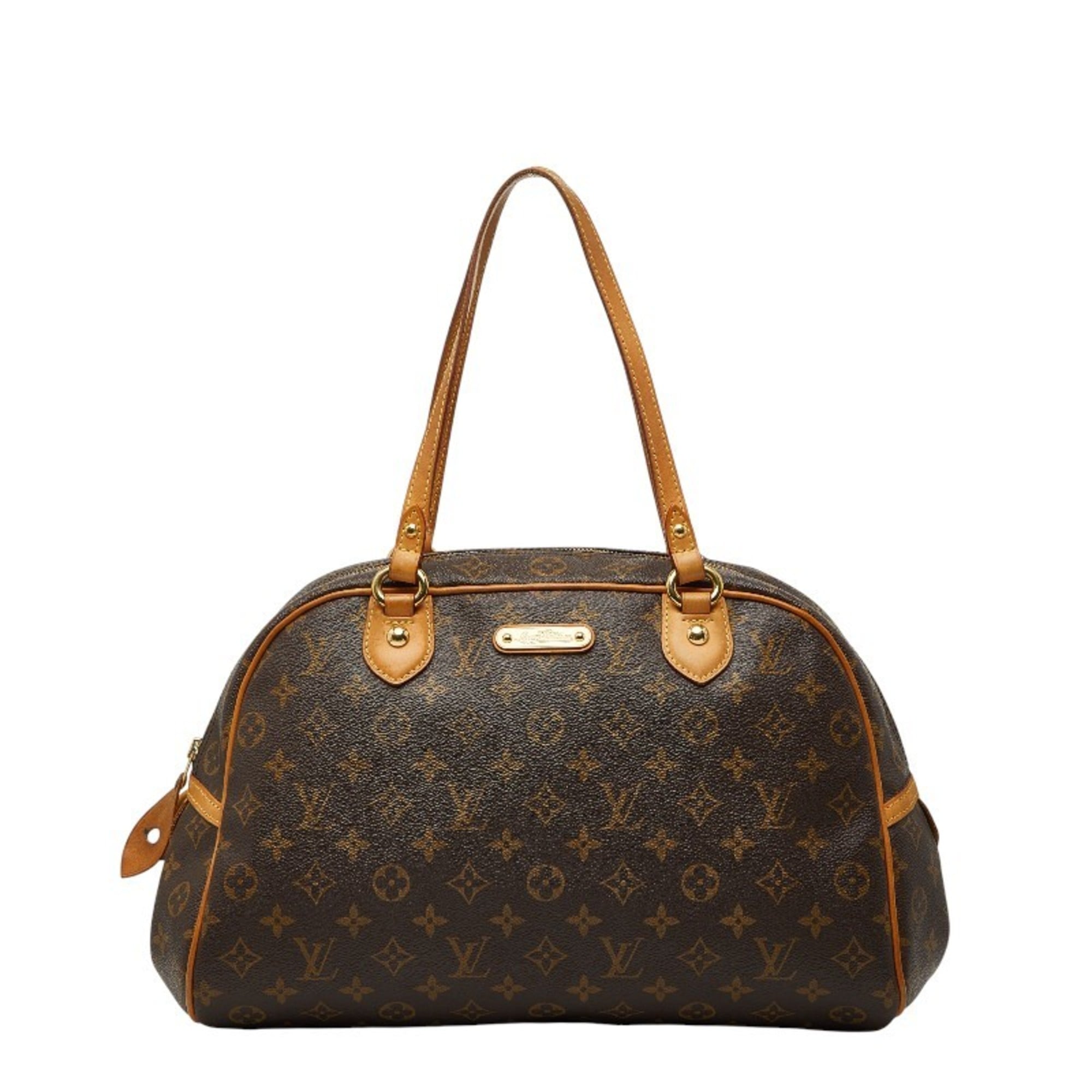 Louis Vuitton Brown Pvc Leather Handbag Shoulder Bag