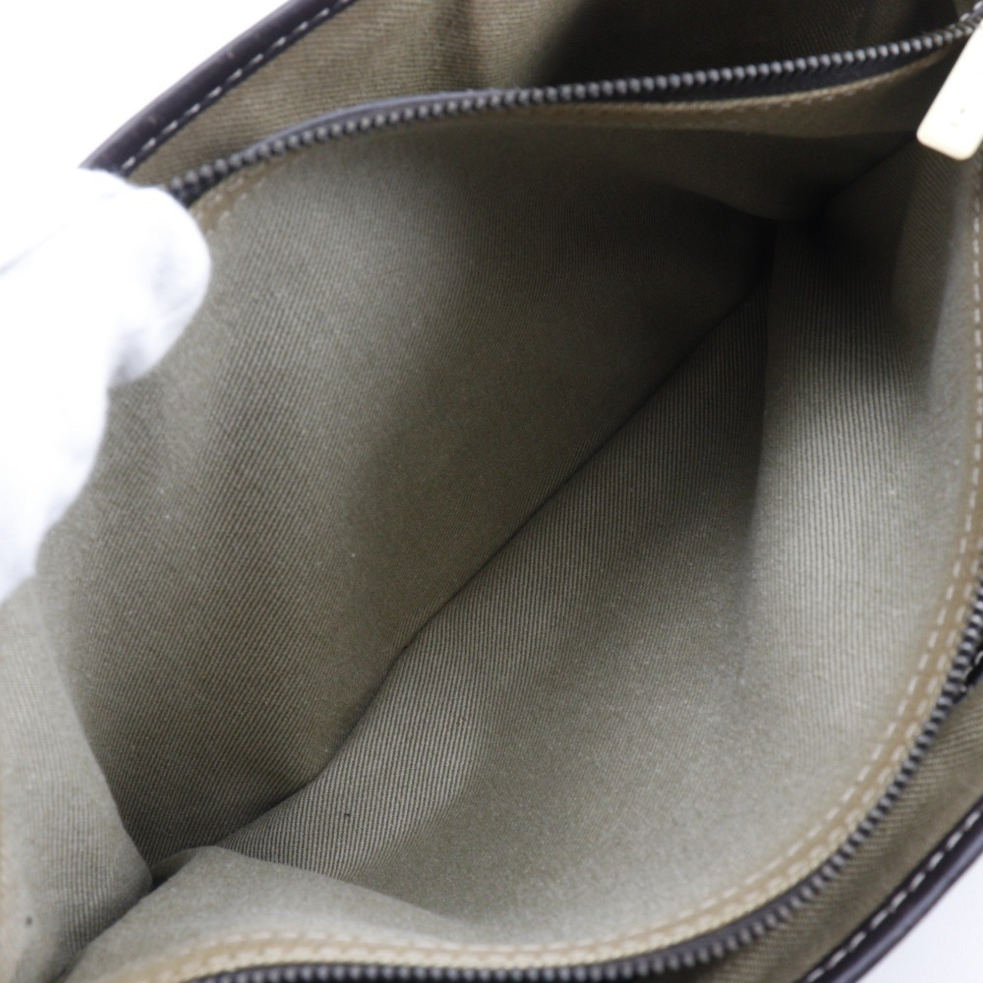 Celine Khaki Canvas Handbag