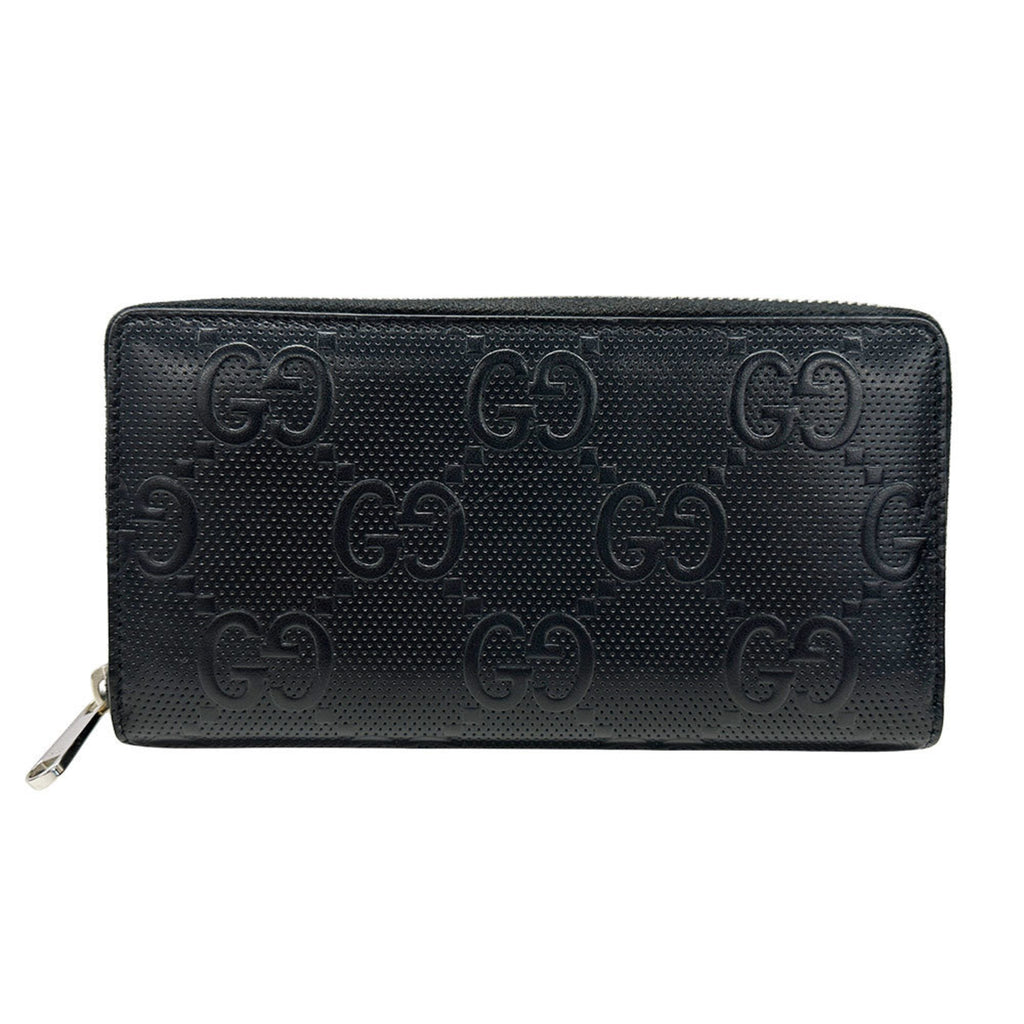 Gucci Black Leather Long Wallet (Bi-Fold) (Pre-Owned)