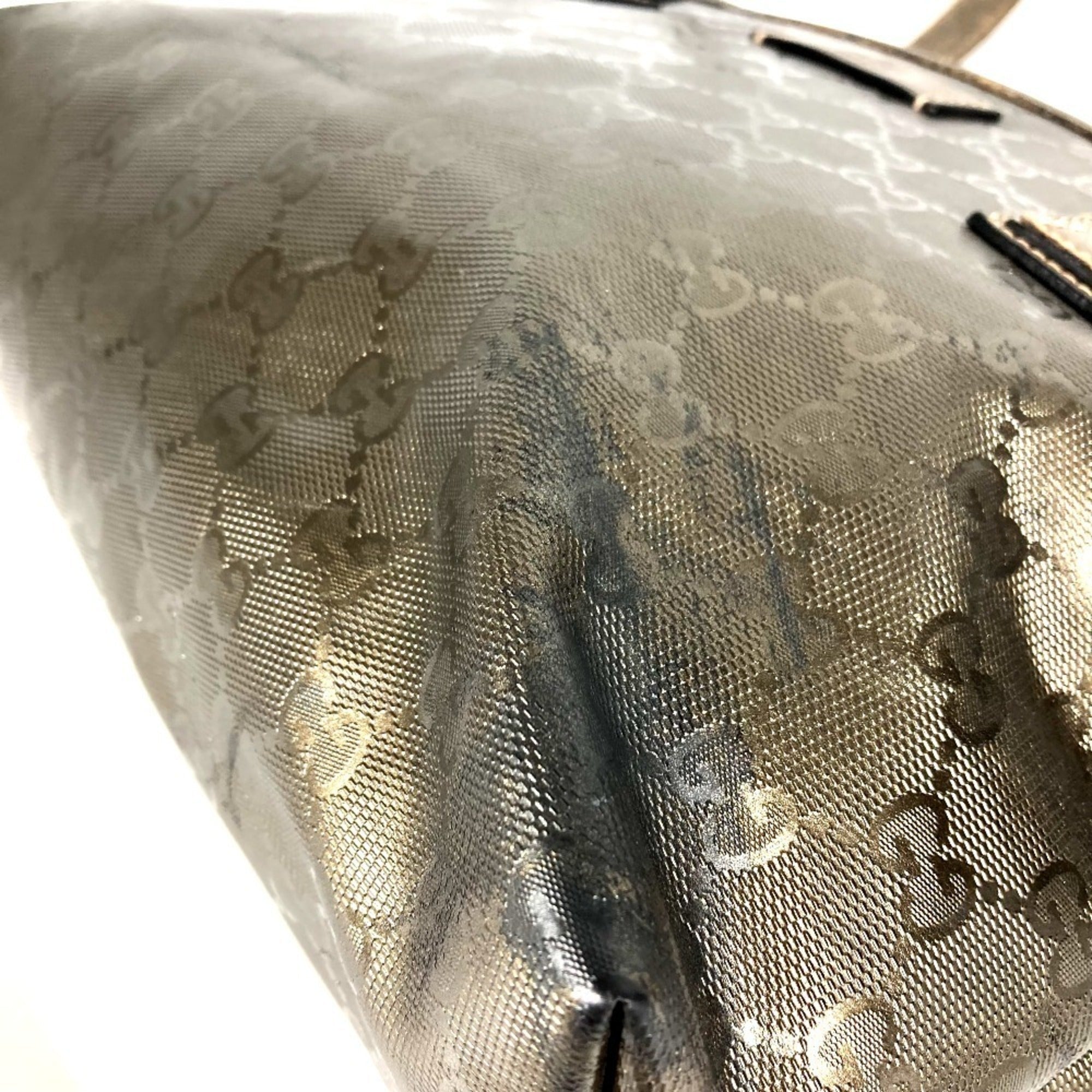 Gucci Metallic Brown Gg Imprimé Shoulder Bag Tote Bag (Pre-Owned)