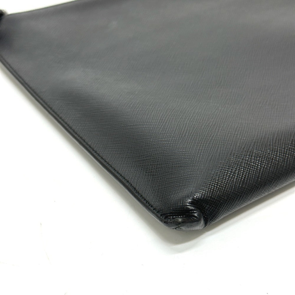 Prada Black Leather Clutch Bag