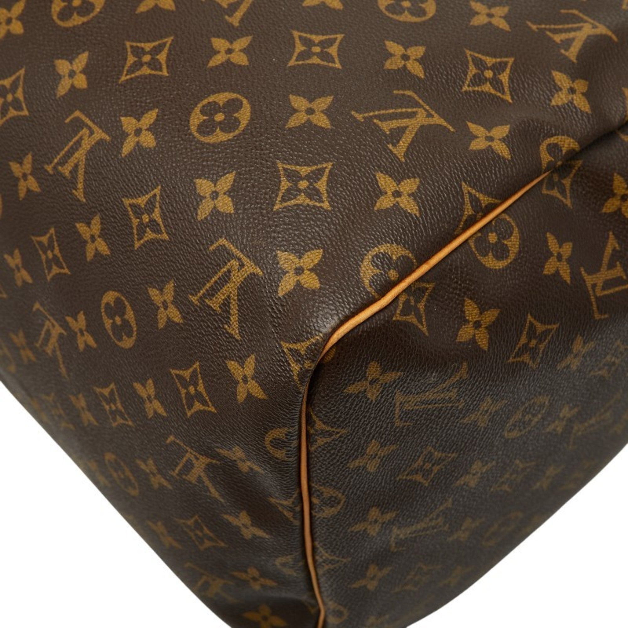 Louis Vuitton Brown Pvc Leather Boston Bag