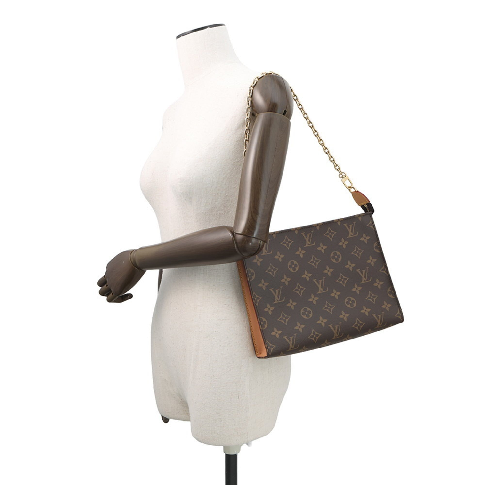 Louis Vuitton Brown Monogram Monogram Clutch Bag Pouch Shoulder Bag