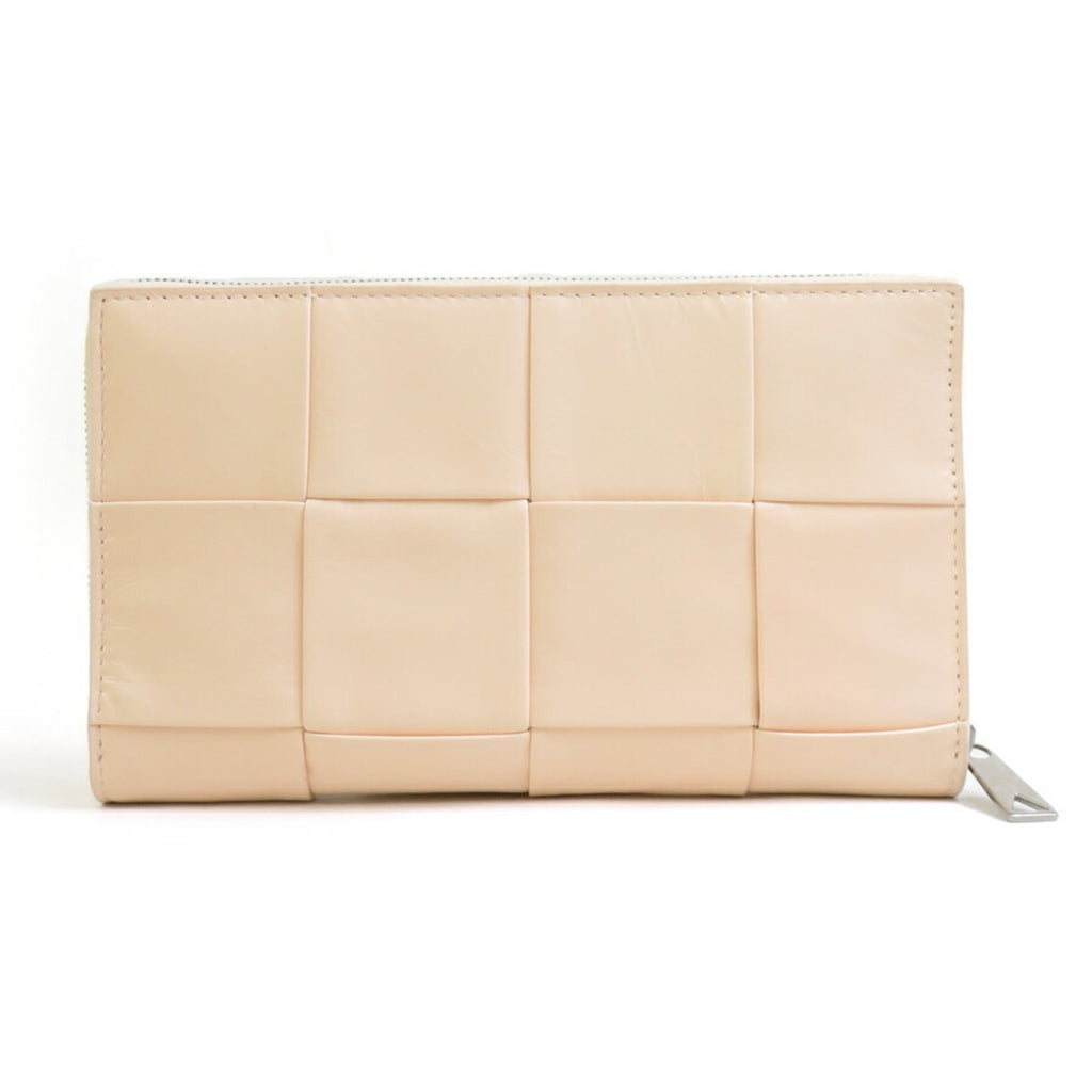 Bottega Veneta Beige Leather Long Wallet (Bi-Fold)