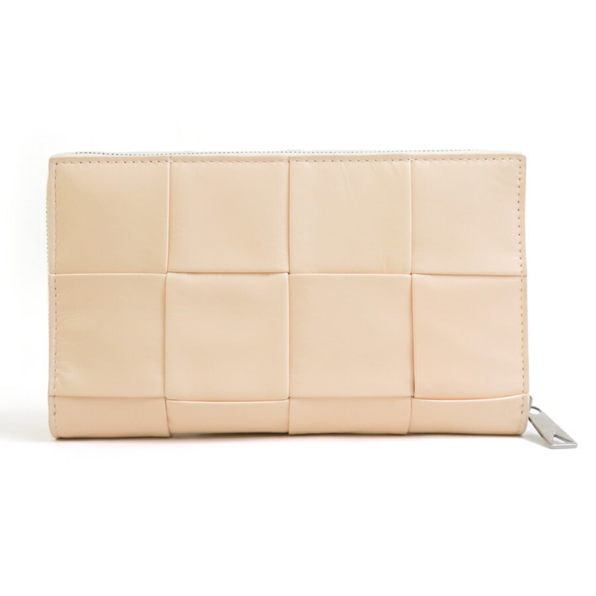 Bottega Veneta Beige Leather Long Wallet (Bi-Fold)