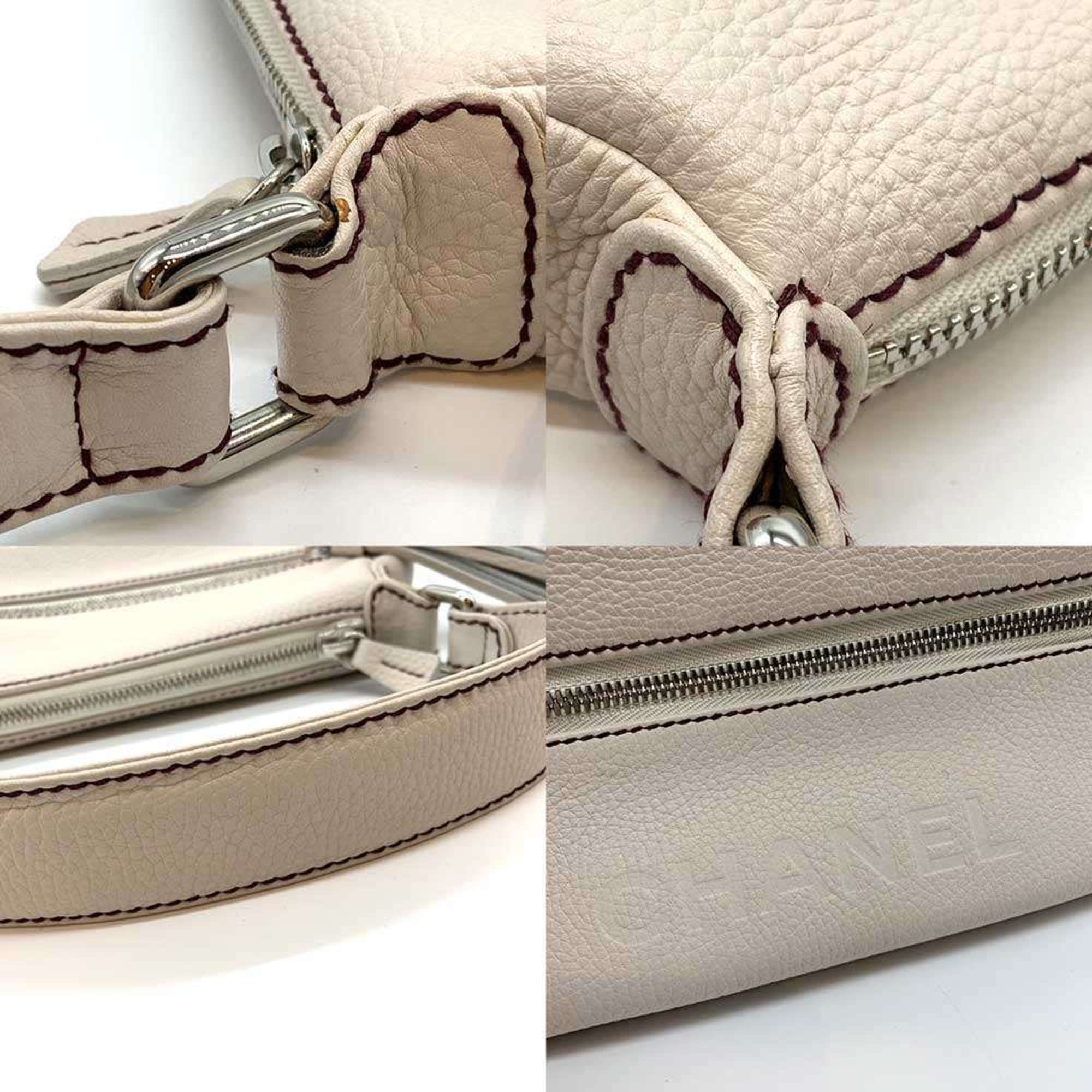 Chanel White Leather Shoulder Bag