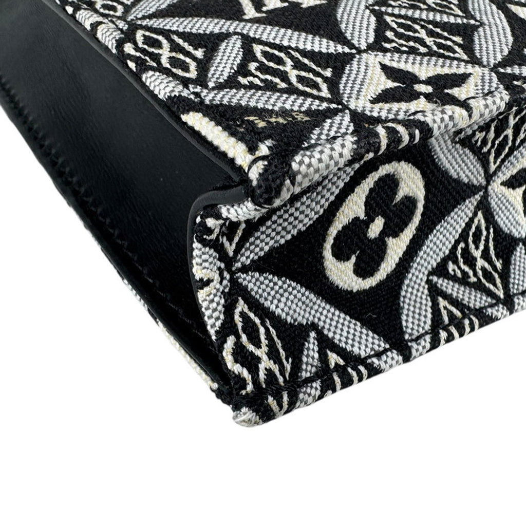 Louis Vuitton Black Canvas Leather Handbag Shoulder Bag
