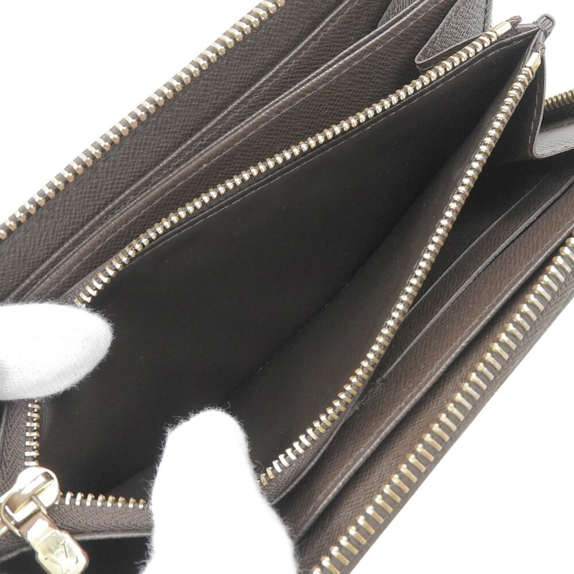 Louis Vuitton Damier Canvas Ebene Pvc Long Wallet