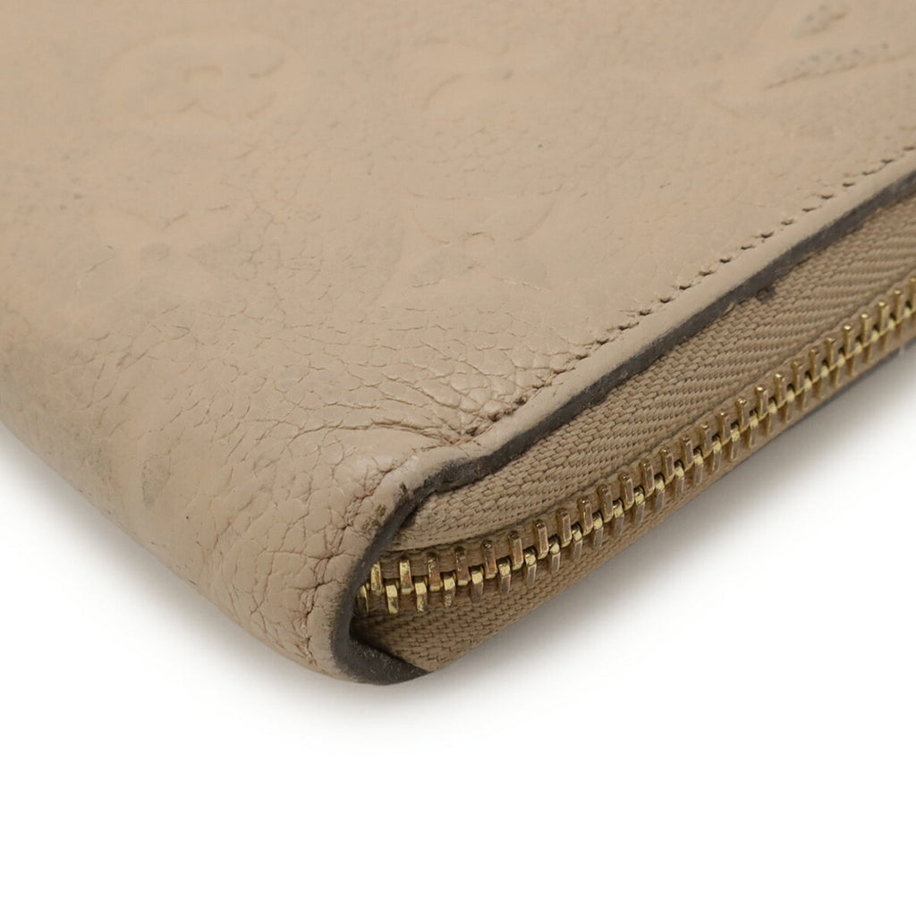Louis Vuitton Beige Monogram Empreinte Leather Long Wallet