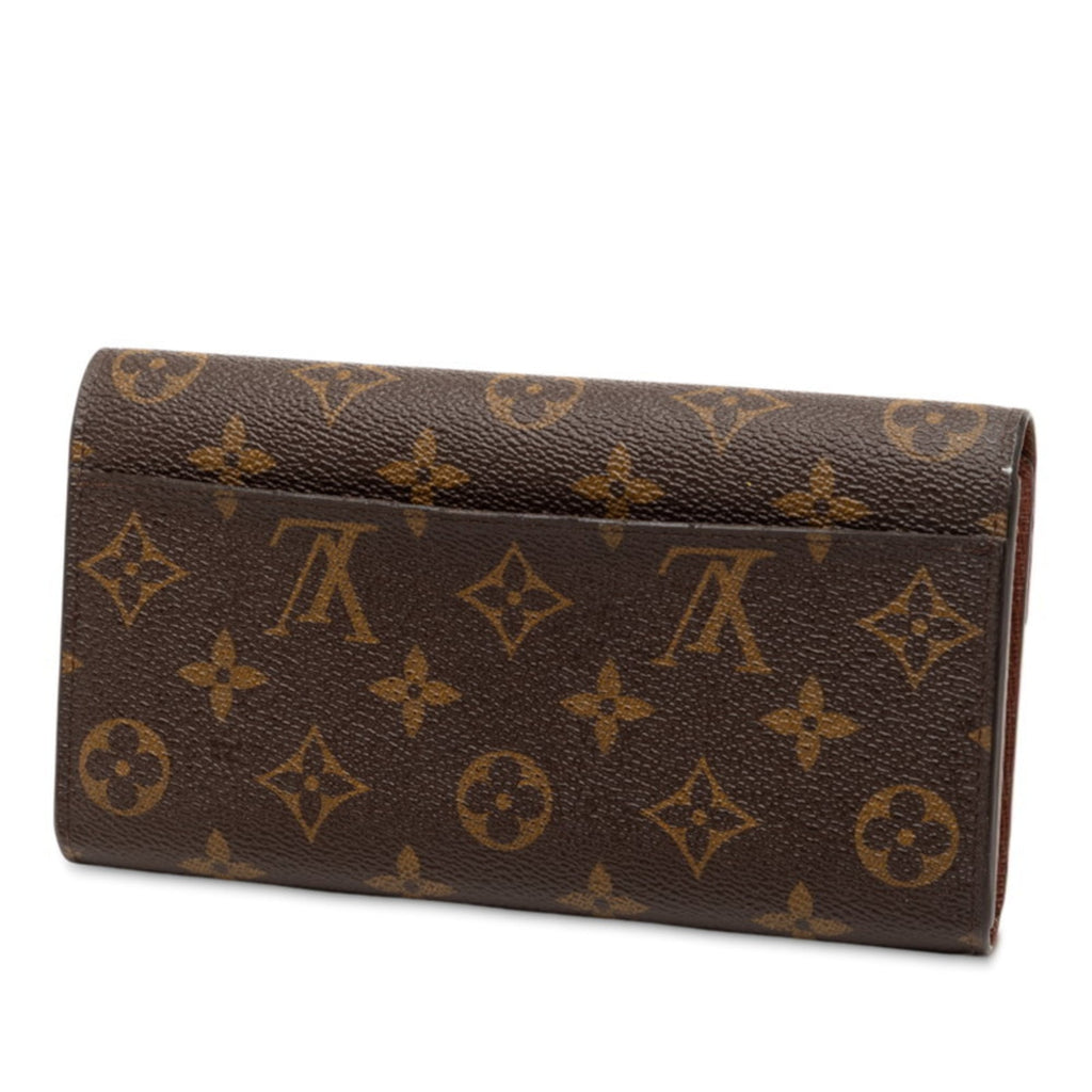 Louis Vuitton Brown Pvc Leather Long Wallet (Tri-Fold)