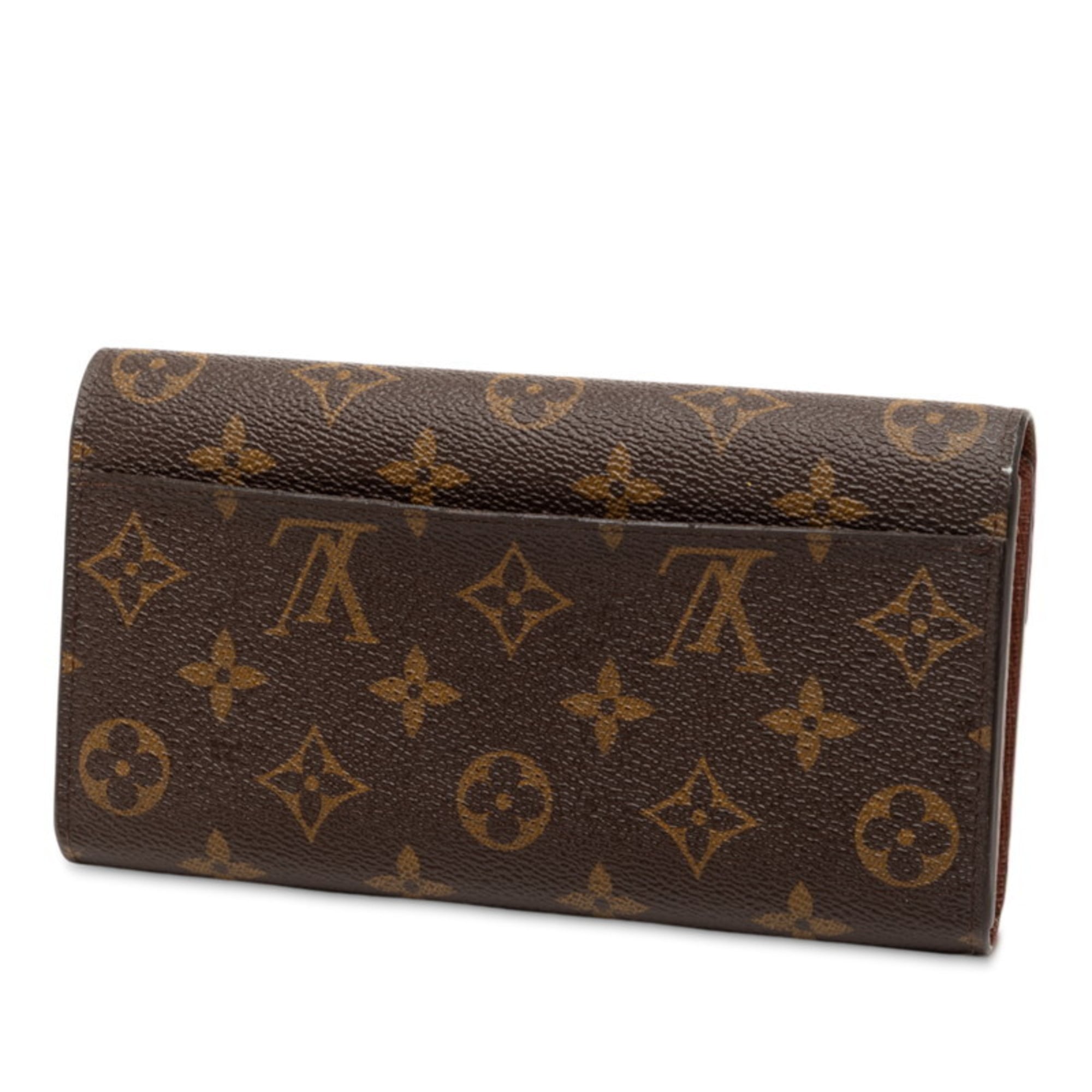 Louis Vuitton Brown Pvc Leather Long Wallet (Tri-Fold)