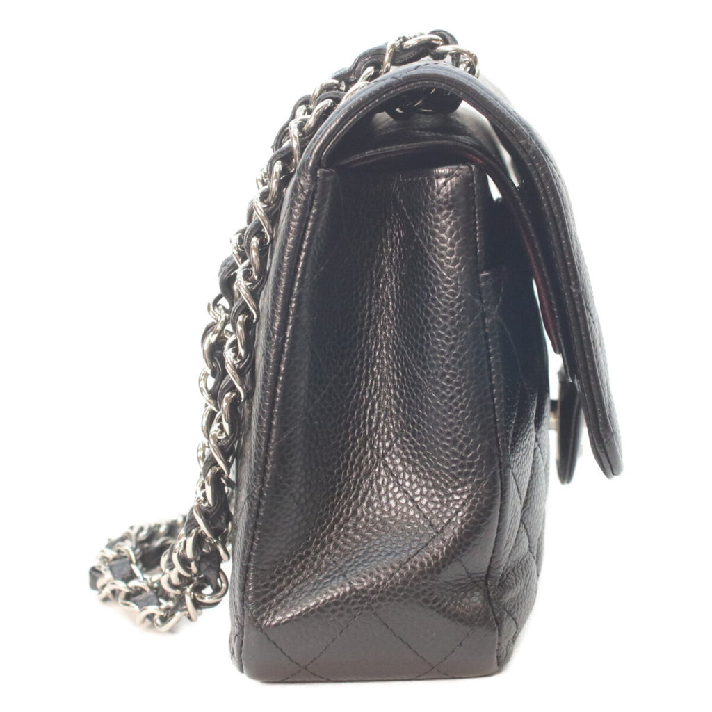 Chanel Matelasse Black Grained Calfskin Shoulder Bag