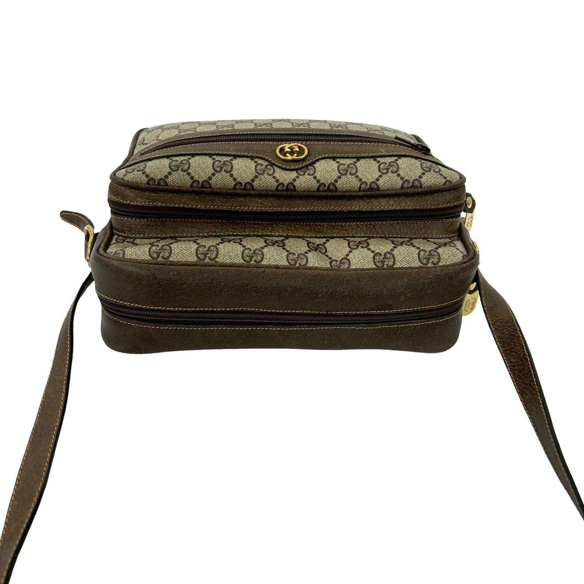 Gucci Black Leather Pvc Pochette Shoulder Bag (Pre-Owned)