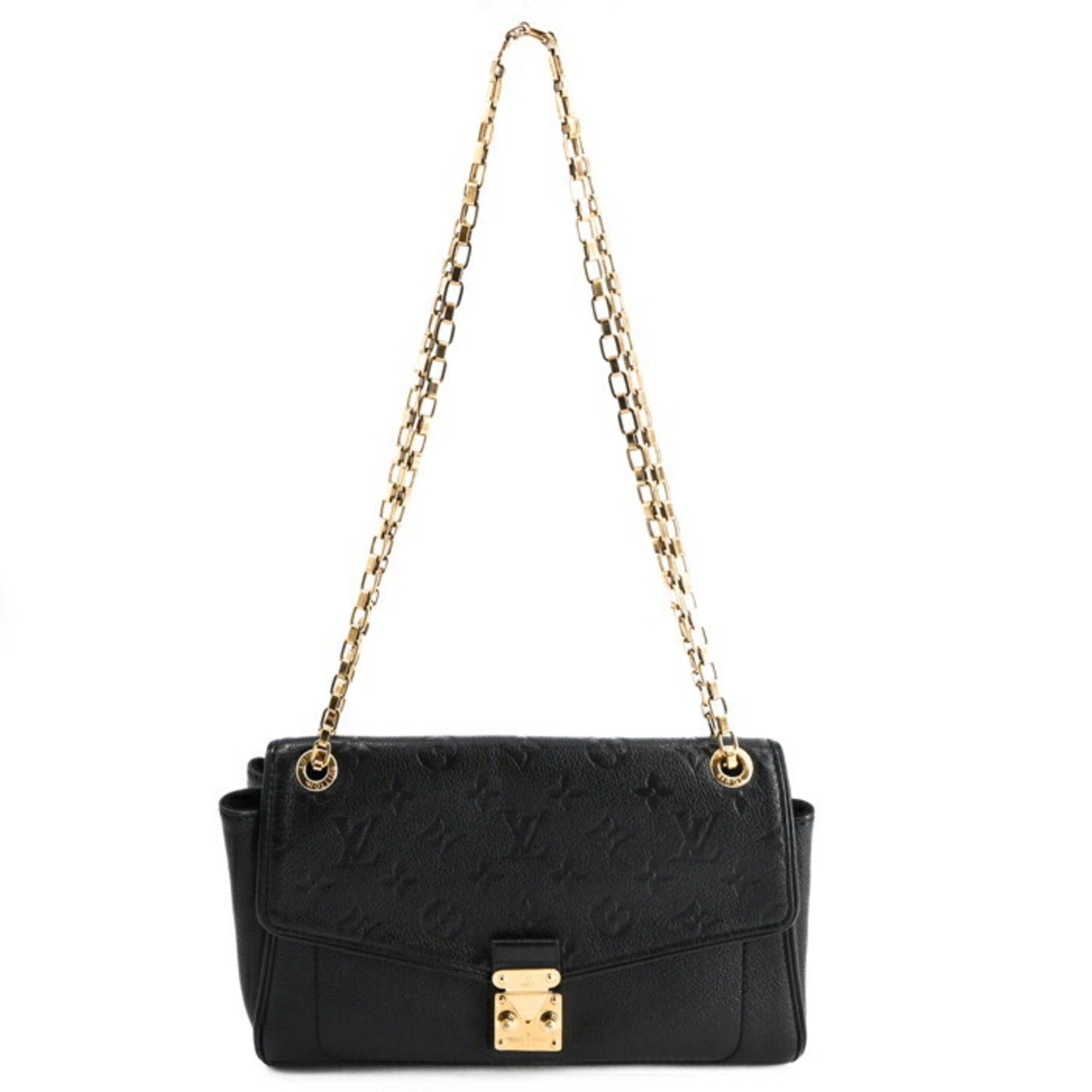 Louis Vuitton Black Noir Monogram Empreinte Handbag Shoulder Bag