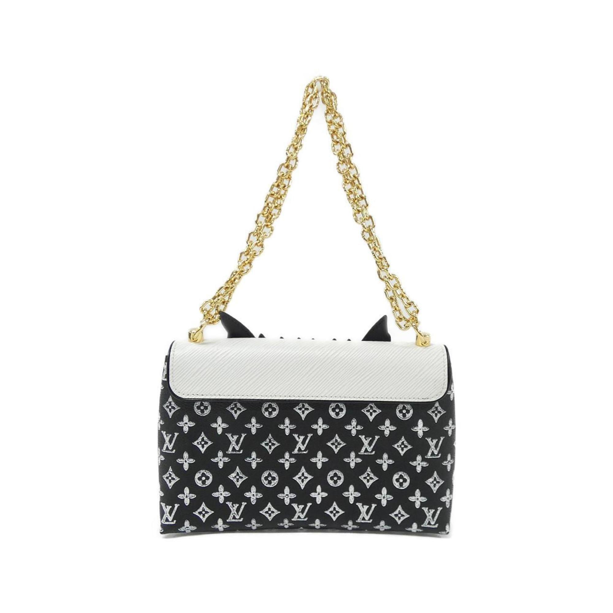 Louis Vuitton Black Coated Canvas Leather Pochette Shoulder Bag