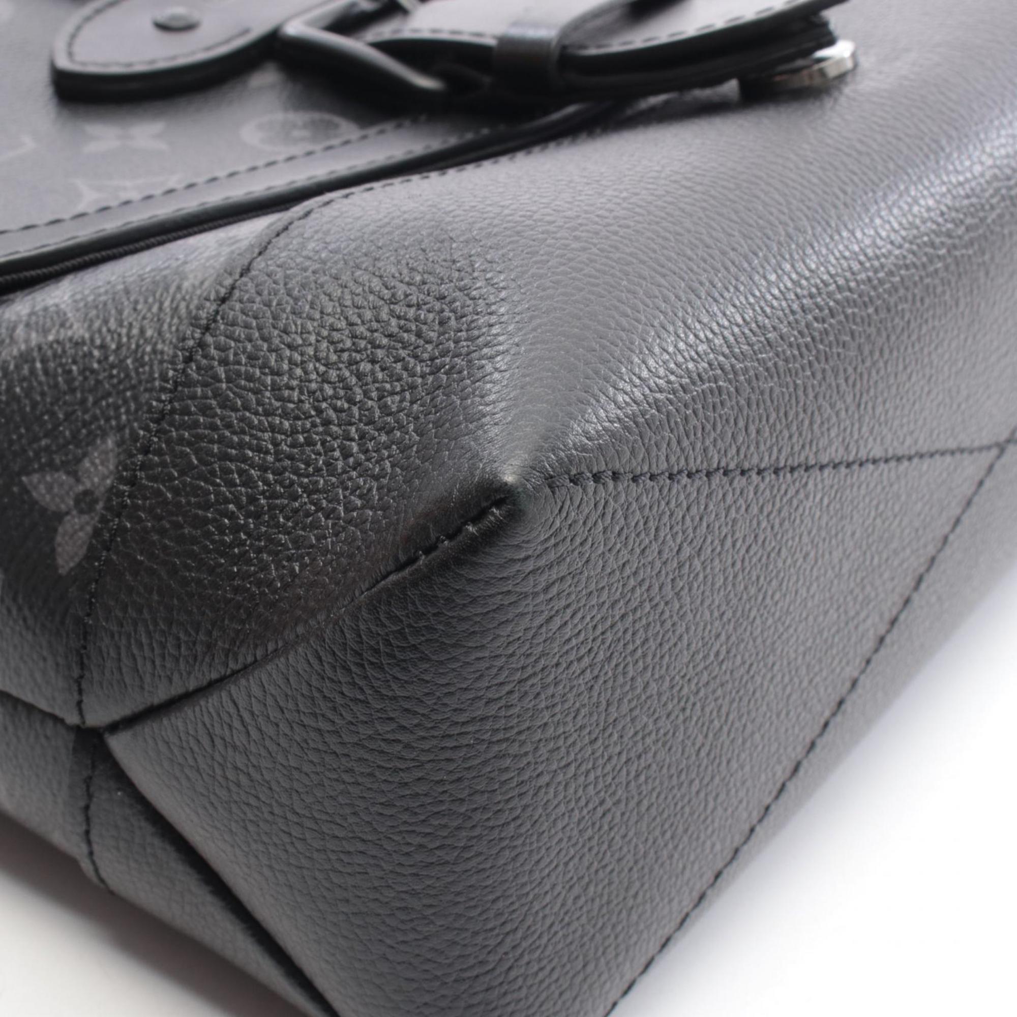 Louis Vuitton Black Coated Canvas Leather Handbag Shoulder Bag