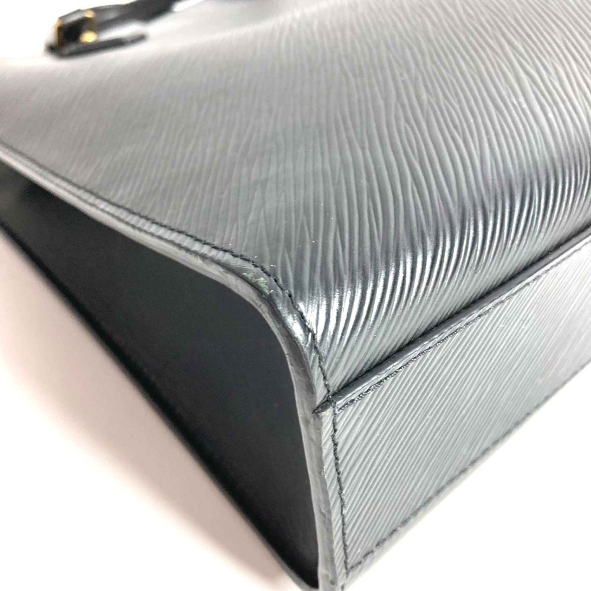 Louis Vuitton Black Epi Leather Handbag Shoulder Bag Tote Bag