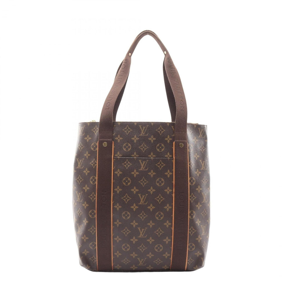 Louis Vuitton Brown Monogram Coated Canvas Leather Tote Bag
