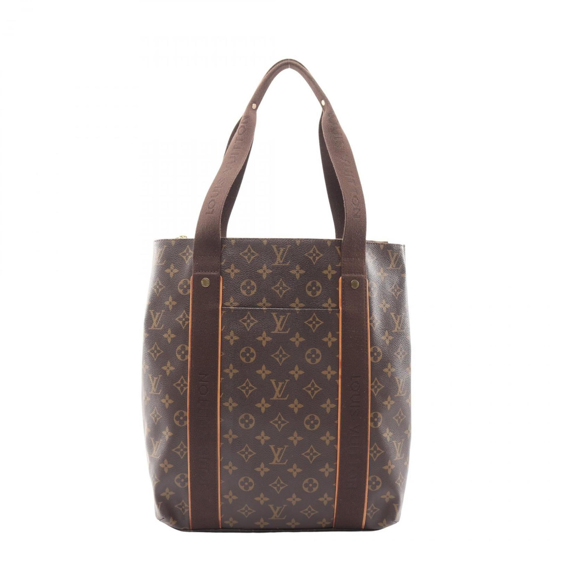 Louis Vuitton Brown Monogram Coated Canvas Leather Tote Bag