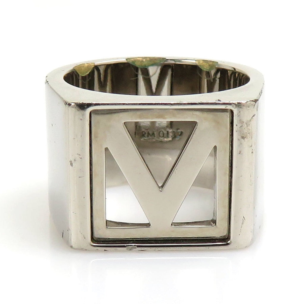 Louis Vuitton Silver Metal Band Ring