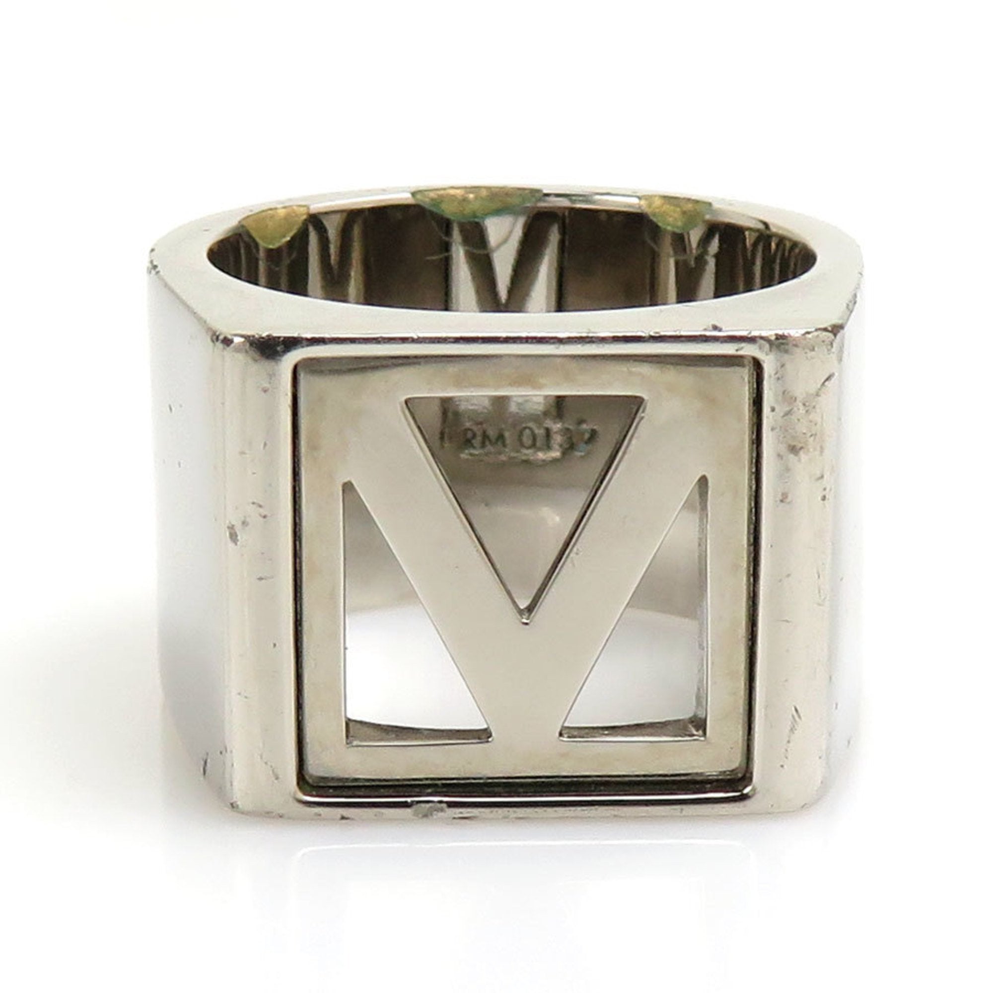 Louis Vuitton Silver Metal Band Ring