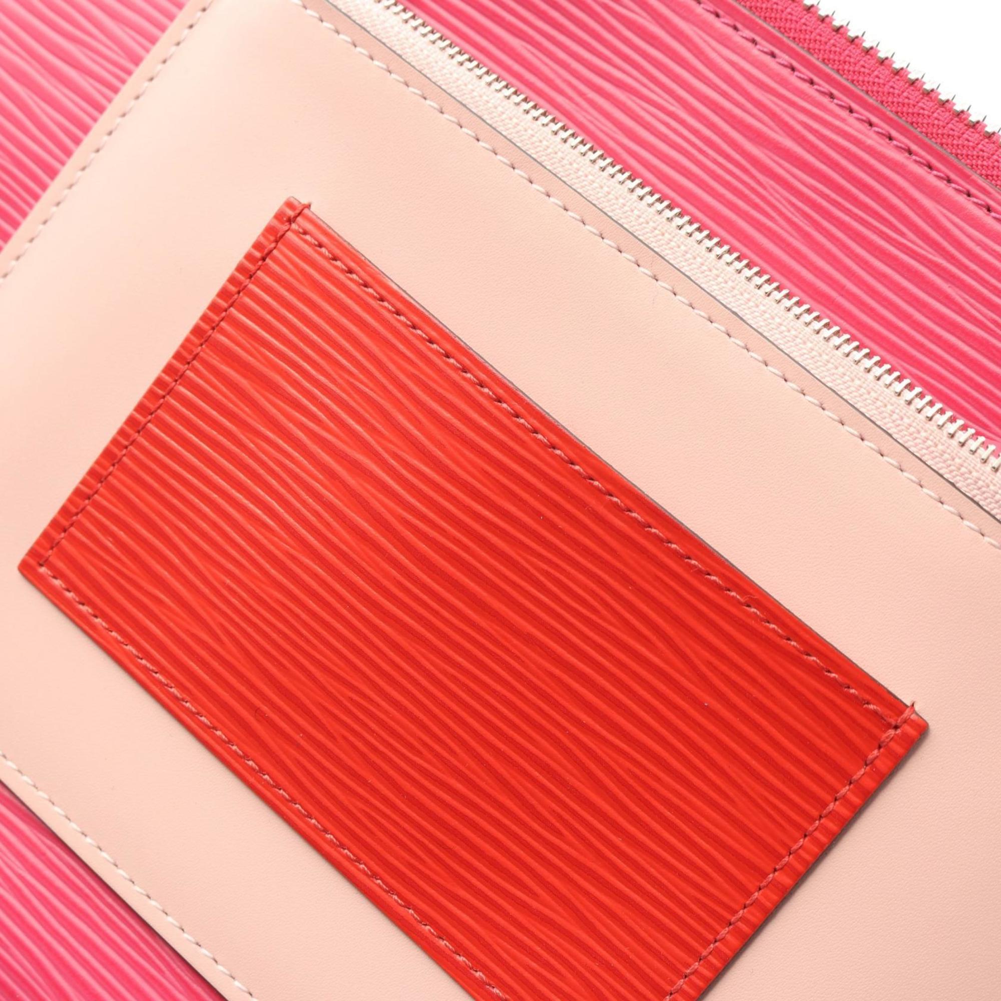 Louis Vuitton Pink Red Color Epi Leather Pochette Pouch