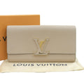 Louis Vuitton Beige Leather Long Wallet