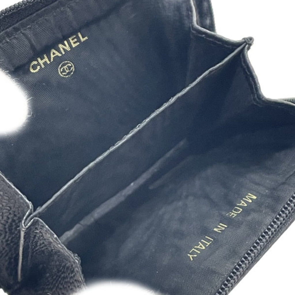 Chanel Black Grained Calfskin Coin Purse/Coin Case