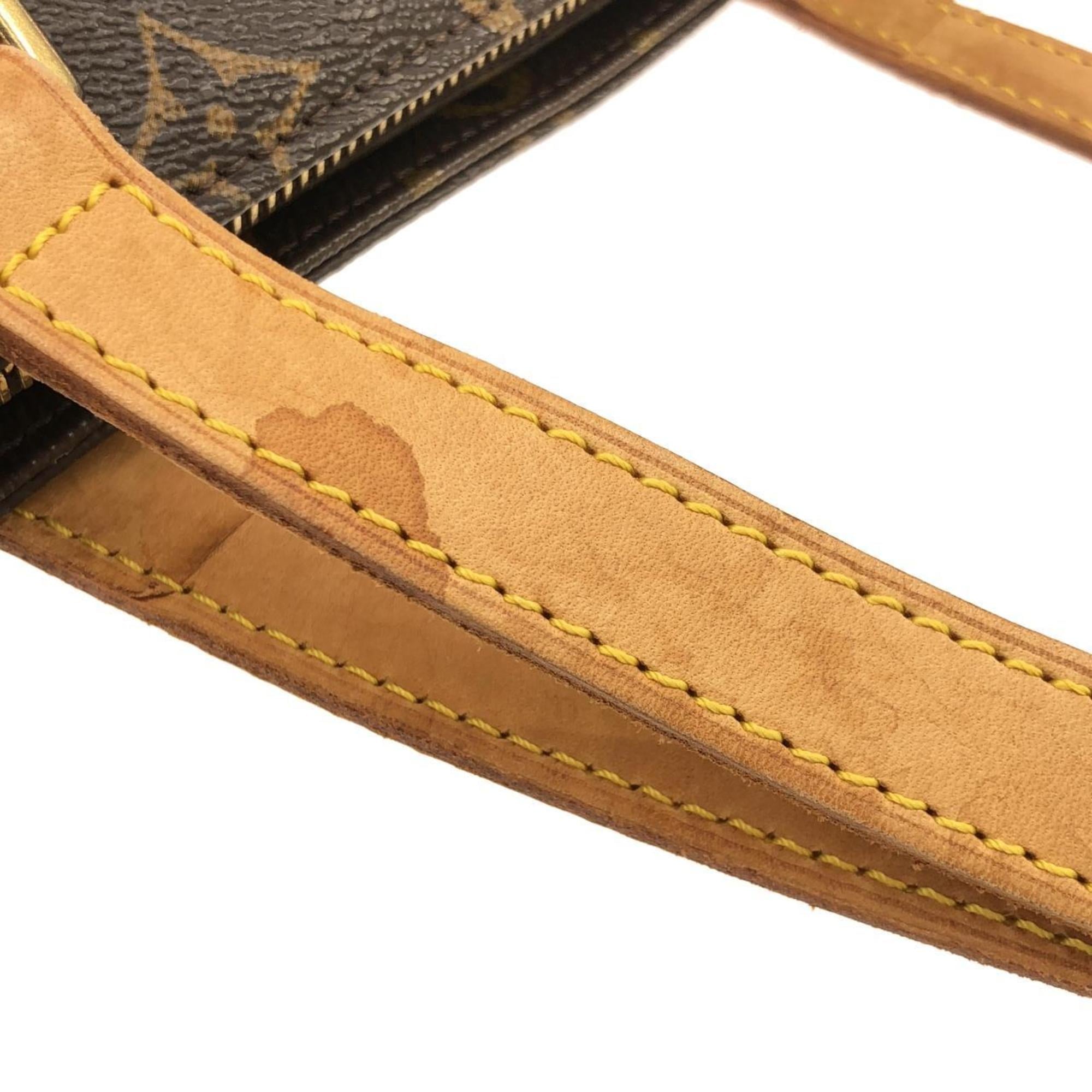 Louis Vuitton Marron Coated Canvas Handbag