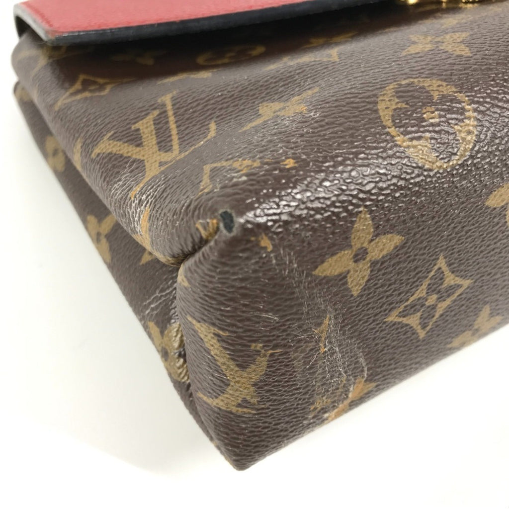 Louis Vuitton Brown Red Color Monogram Pochette Shoulder Bag