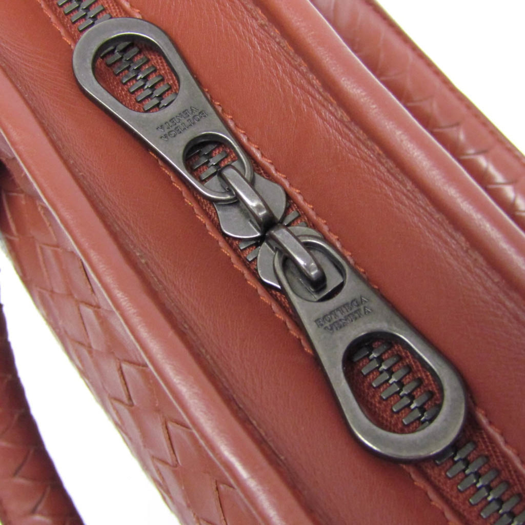 Bottega Veneta Soft Slim Briefcase Intrecciato Nappa Red Leather Briefcase Bag