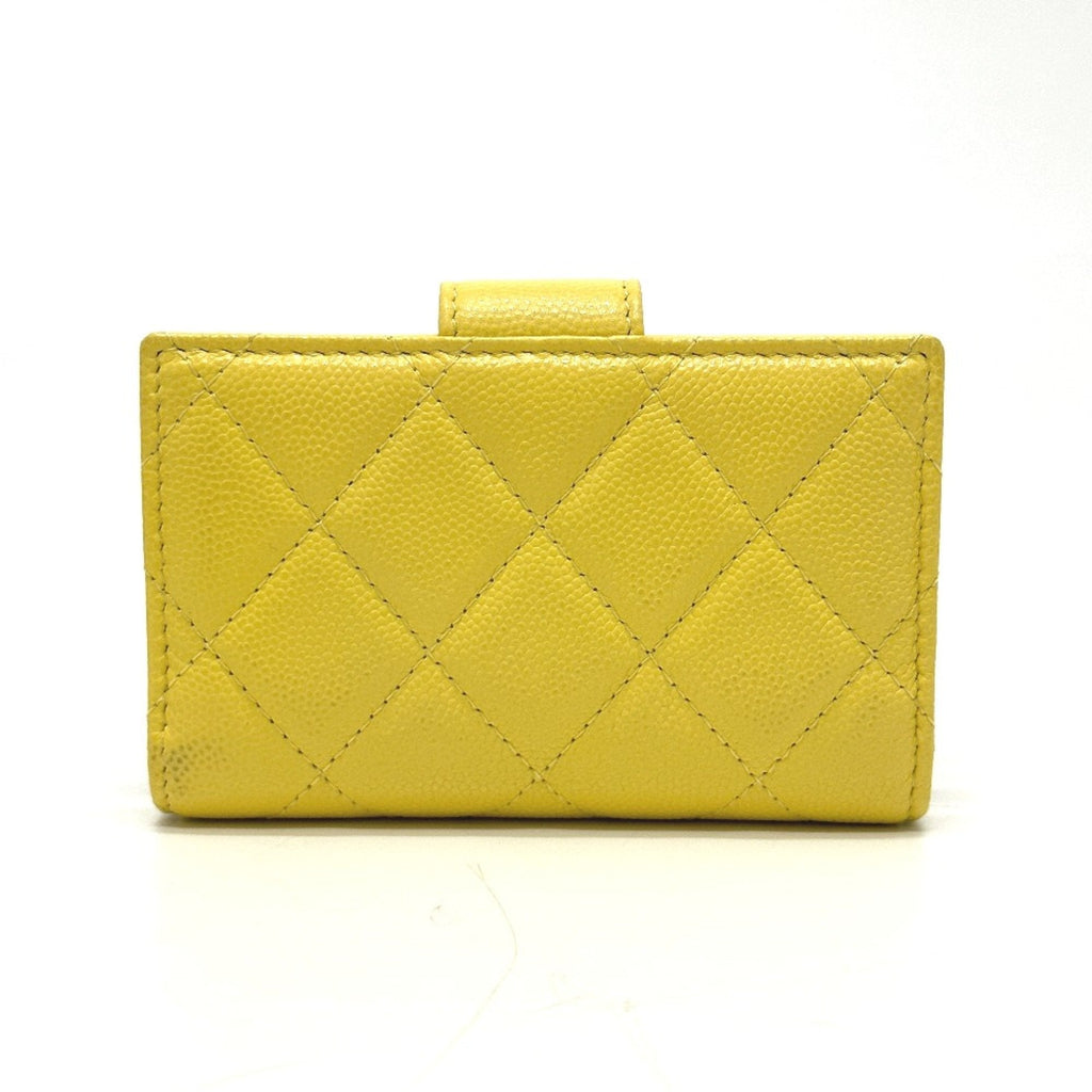 Chanel Yellow Leather Coin Purse/Coin Case