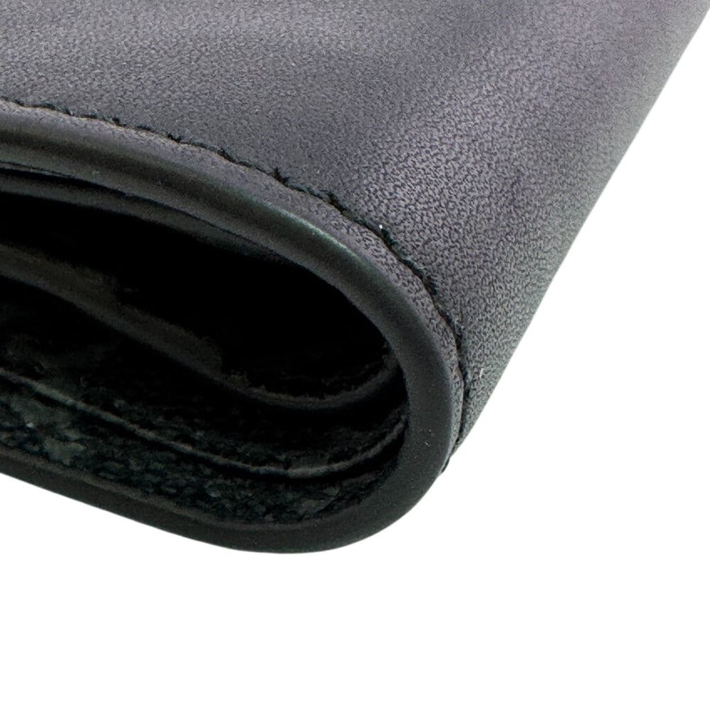 Gucci Black Gray Leather Pvc Wallet (Bi-Fold) (Pre-Owned)