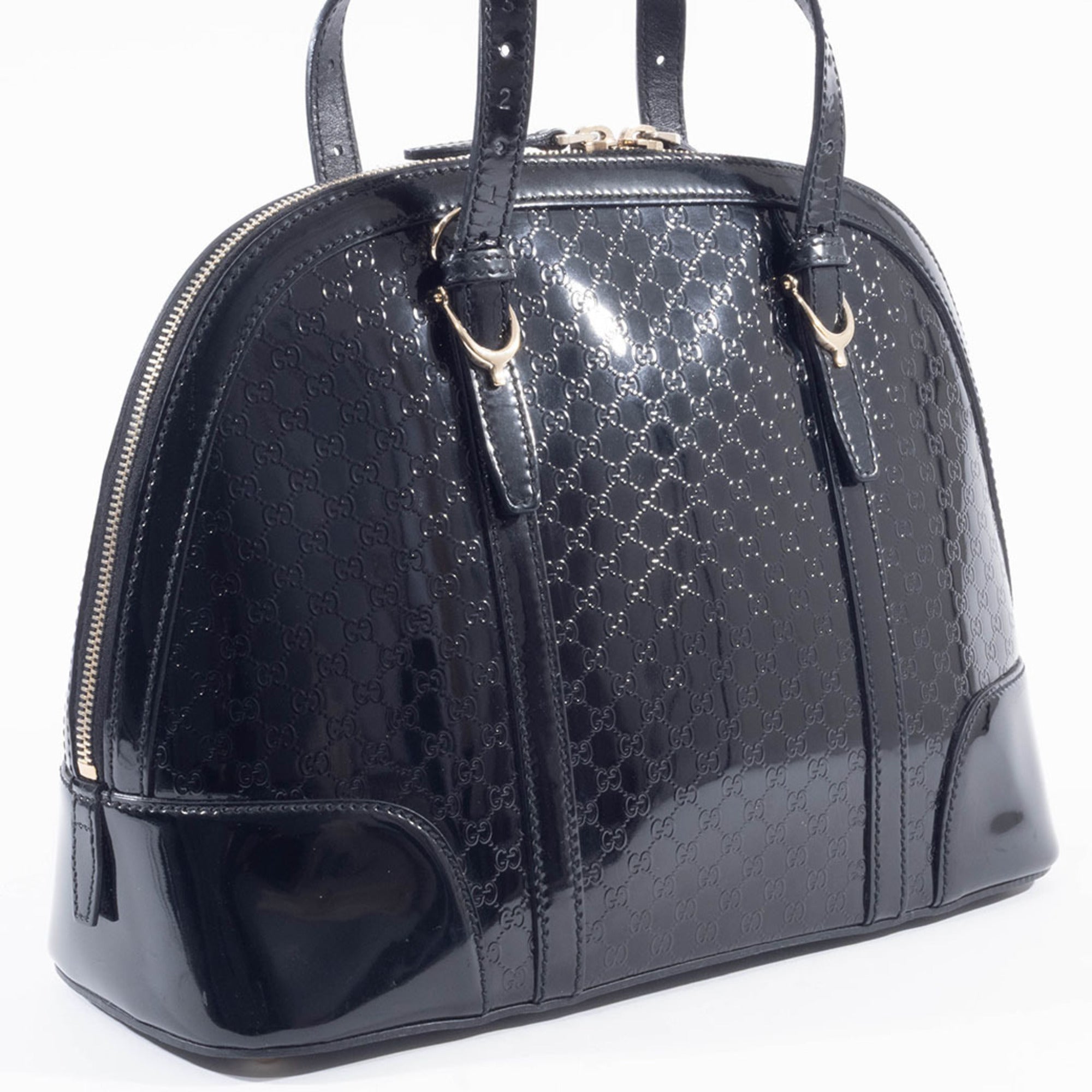 Gucci Black Patent Leather Handbag (Pre-Owned)