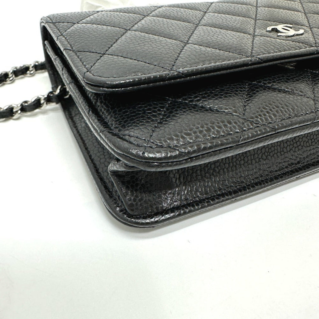 Chanel Black Caviar Leather Shoulder Bag