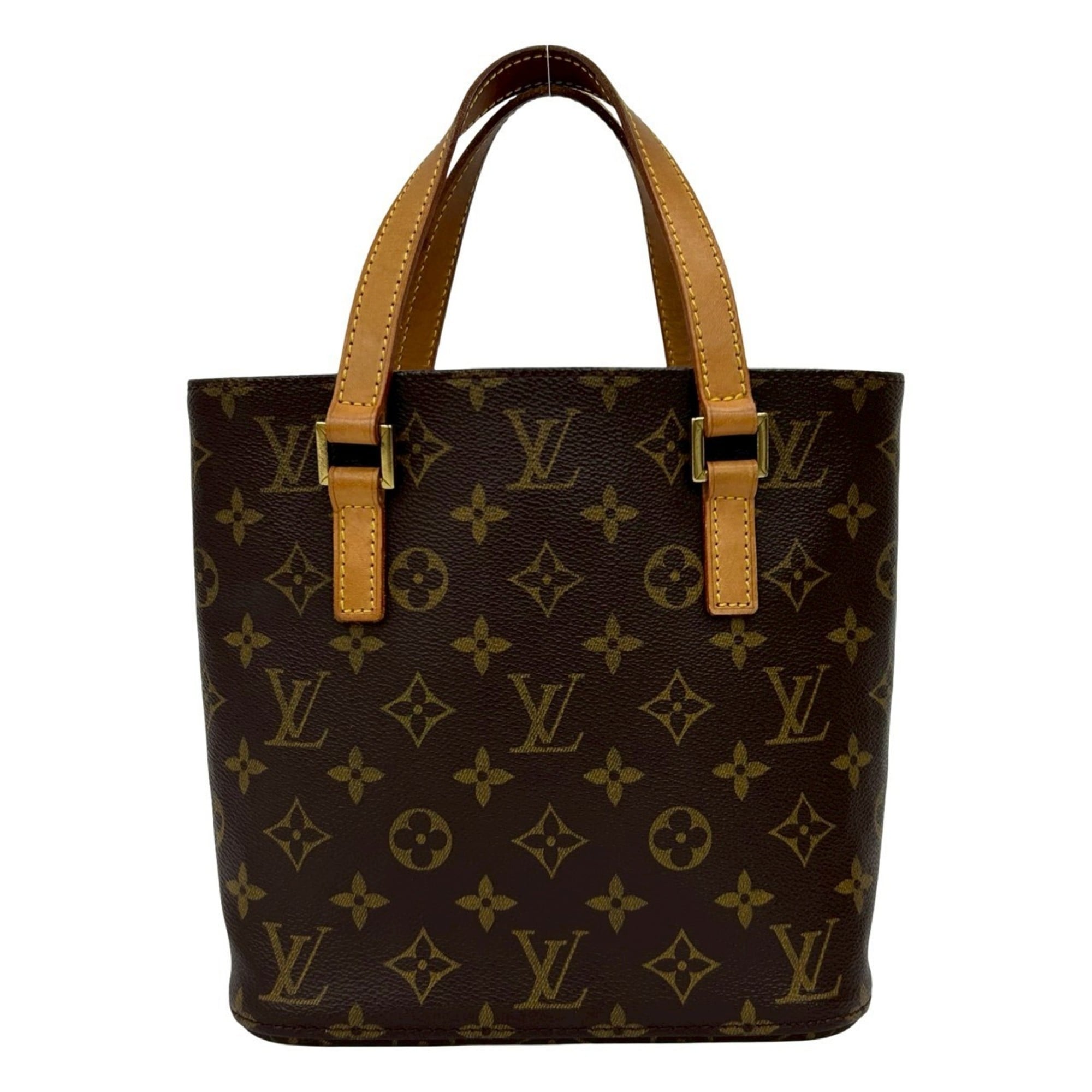 Louis Vuitton Brown Leather Pvc Handbag Tote Bag