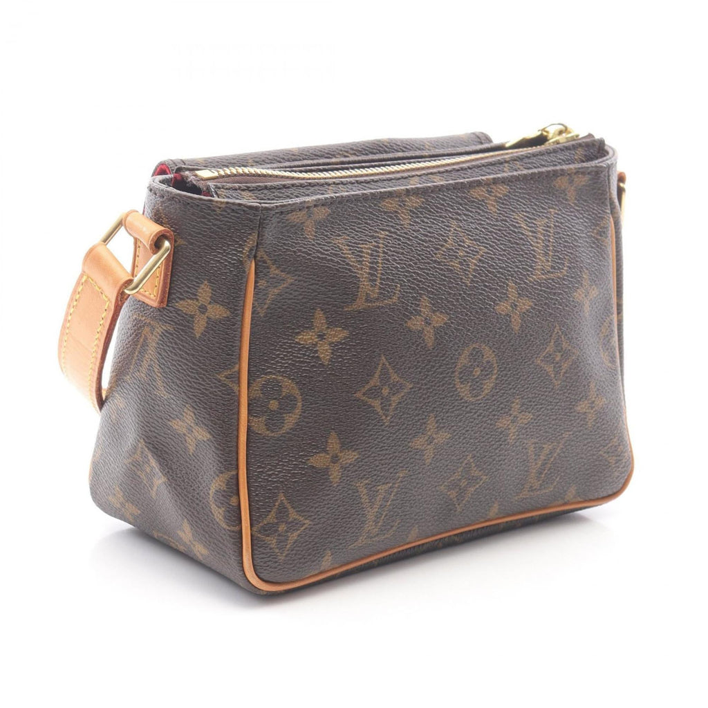 Louis Vuitton Brown Coated Canvas Leather Shoulder Bag