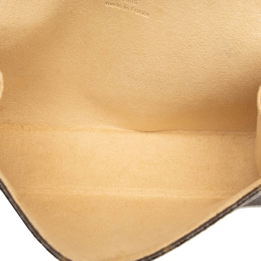 Louis Vuitton Brown Pvc Leather Pochette Sling Bag