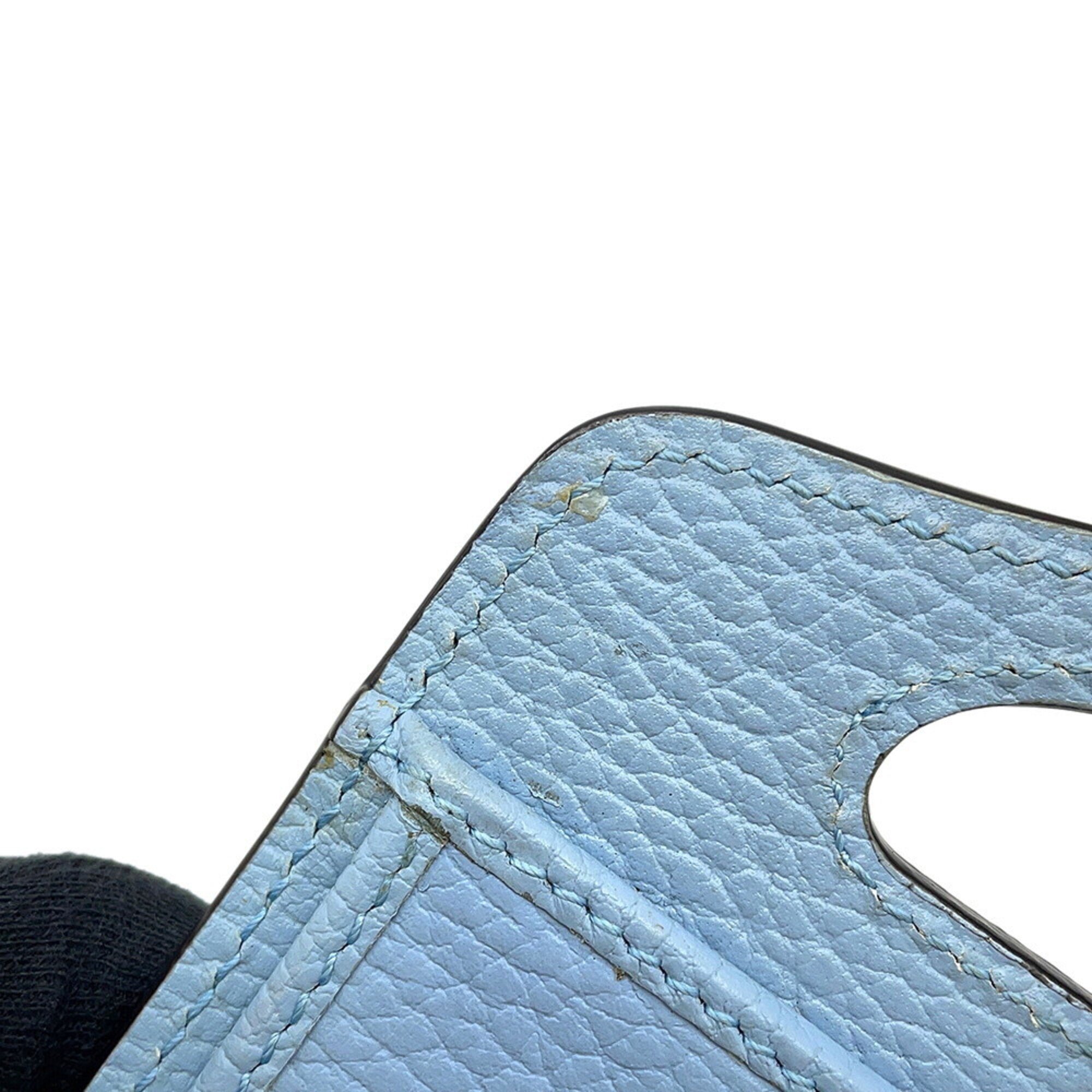 Gucci Light Blue Leather Chain/Shoulder Wallet (Pre-Owned)