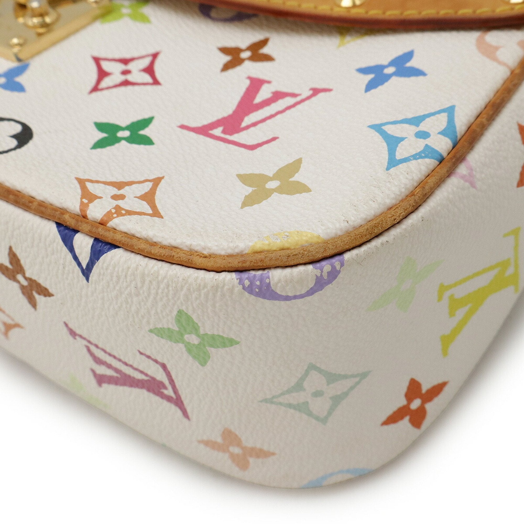 Louis Vuitton Blanc Multi-Color White Monogram Multicolore Shoulder Bag