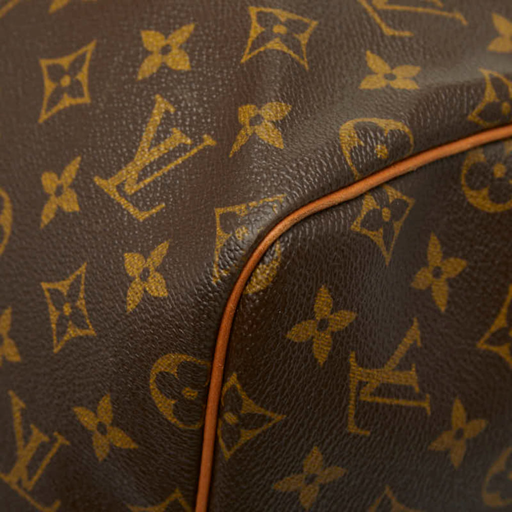 Louis Vuitton Monogram Brown Pvc Leather Boston Bag Shoulder Bag